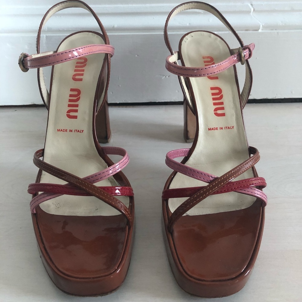 Miu Miu Authentic platform heels Sz 38.5 8.5